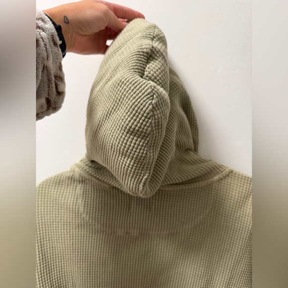 NWT BDG Urban Outfitters Leah Waffle Knit Zip Up Hoodie Sweatshirt - Picture 8 of 8